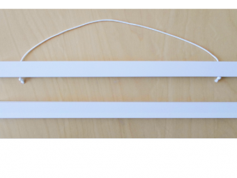 Plagátové lišty - magnetické, 22 cm, drevo, farba biela