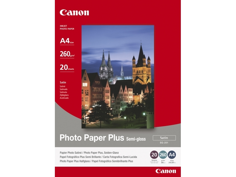 Canon SG201 Photo Paper Plus Semi-gloss, A4, 260g (bal=20ks)