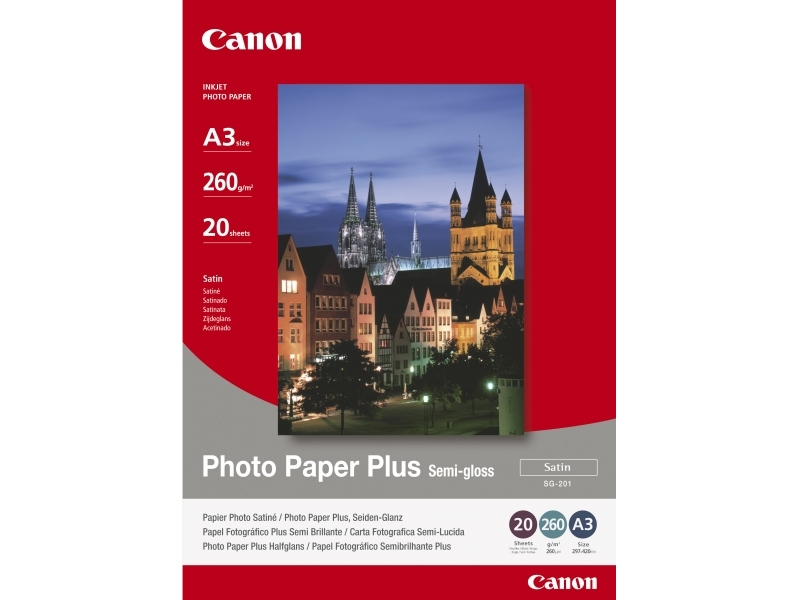 Canon SG201 Photo Paper Plus Semi-gloss, A3, 260g (bal=20ks)
