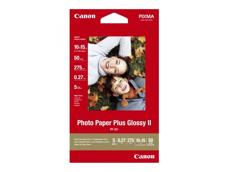 Canon PP201 Photo Paper Plus Glossy II, 10×15cm, (bal=50ks)