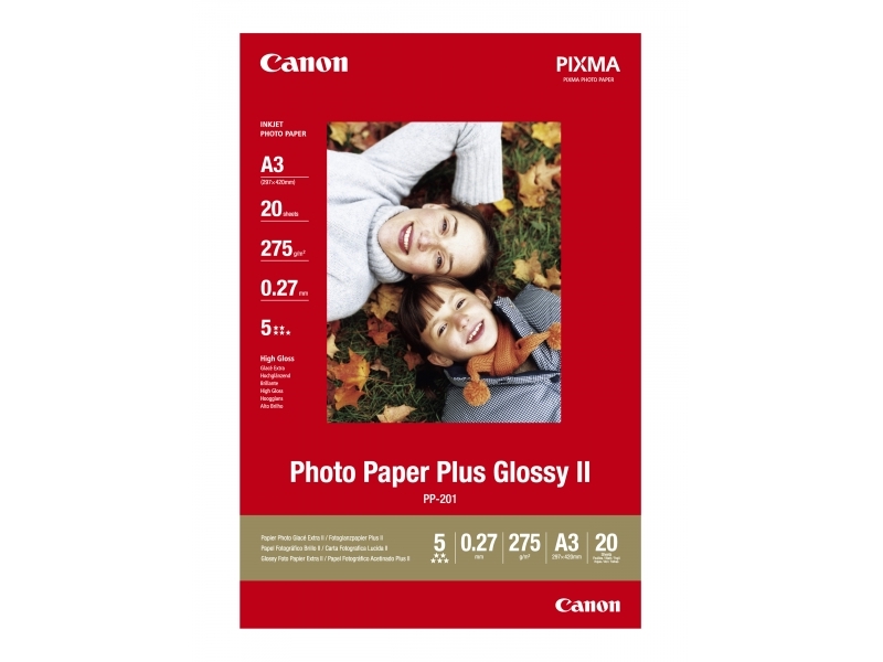 Canon PP201 Photo Paper Plus Glossy II, A3, 265g (bal=20ks)