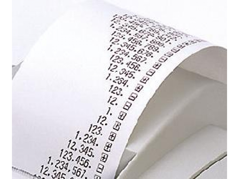 Papierová páska 57x50x12 mm,55g papier (29m) termo
