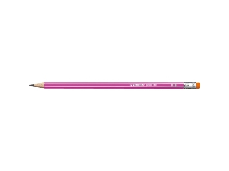 Stabilo Ceruzka grafitová s gumou 160 HB ružová (bal=12ks)