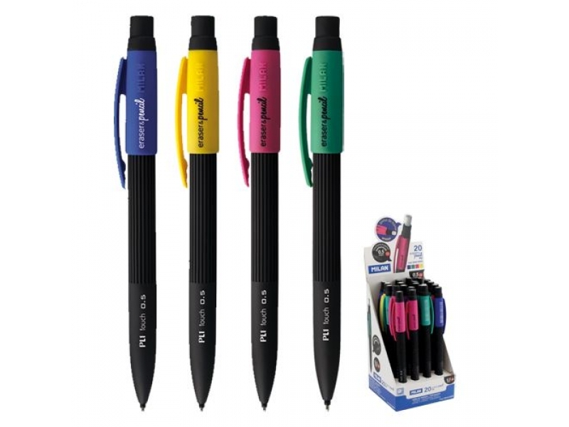 MILAN Ceruzka automatická - pentelka  PL1 Touch  0,5 HB, mix farieb