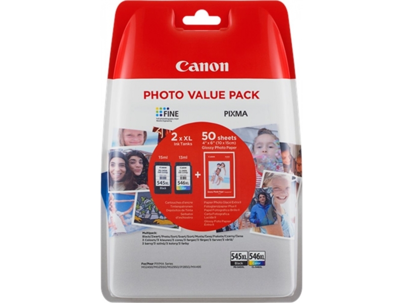 Canon PG-545 XL/CL-546 XL Atramentová náplň multipack + 50x GP-501