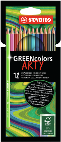 Stabilo Pastelky GREENcolors ARTY  (bal=12ks)